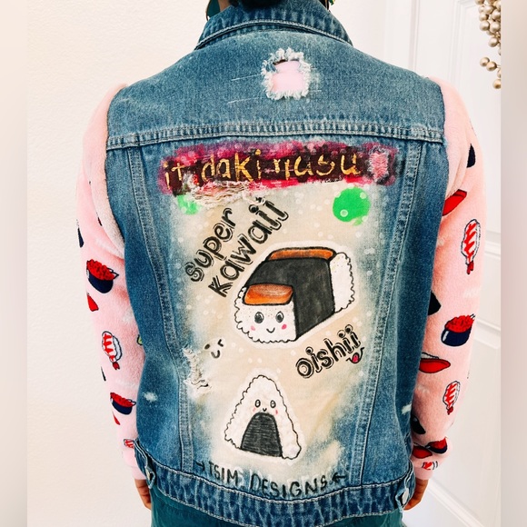 Custom Designed Kawaii Denim Jacket - Picture 3 of 5